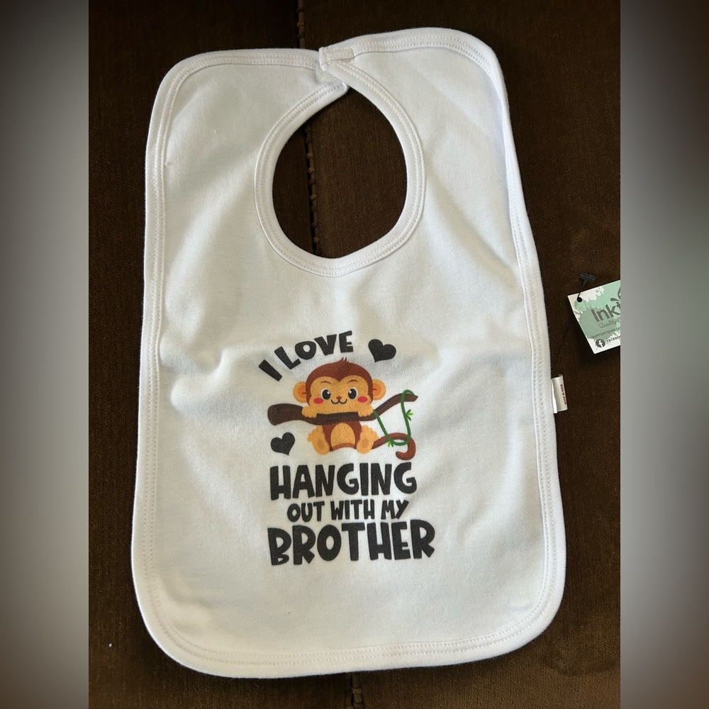 Bib. “Hanging with my Brother”. NWT.